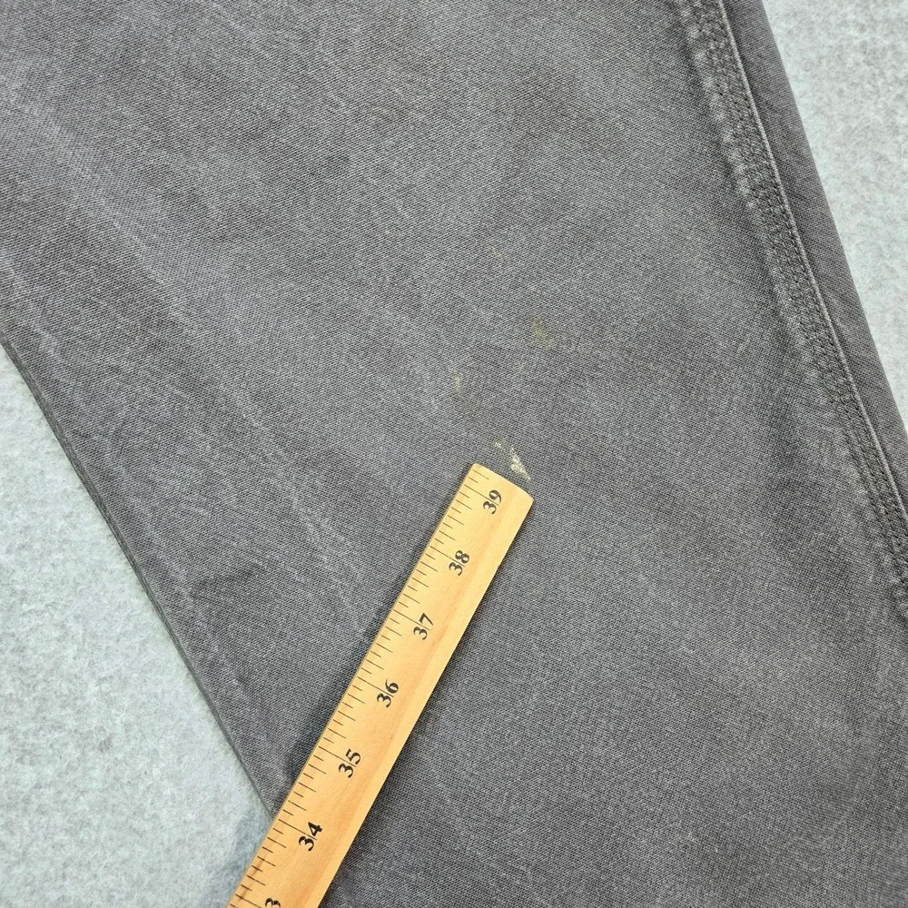 Carhartt Pants Mens 42x28 Gray Carpenter Relaxed Cotton Canvas Workwear Pockets